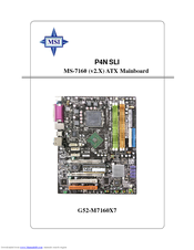 MSI P4N SLI G52-M7160X7 User Manual