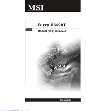 MSI Fuzzy RS690E User Manual