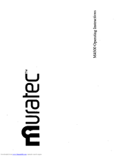 Muratec M-4500 Operating Instructions Manual