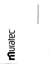 Muratec M-4700 Operating Instructions Manual