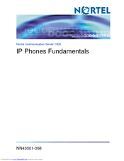 Nortel IP Phone 1110 Fundamentals