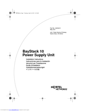 Nortel BayStack 10 Installation Instructions Manual