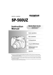 Olympus SP-560 Instruction Manual