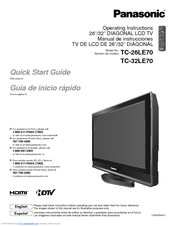 Panasonic TC32LE70 - LCD TV Operating Instructions Manual