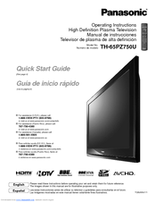 Panasonic Viera TH-65PZ750 Quick Start Manual