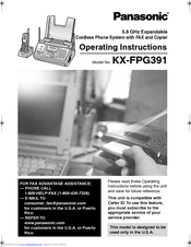 Panasonic KX-FPG391 - Fax / Copier Operating Instructions Manual