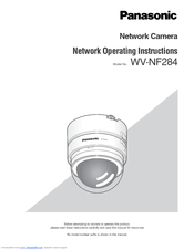 Panasonic WV-NF284 - i-Pro Network Camera Network Operating Instructions
