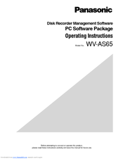 Panasonic WV-AS65 Operating Instructions Manual