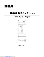 RCA eMusic1 User Manual