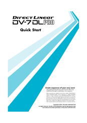 Roland Direct Linear DV-7DL PRO Quick Start Manual