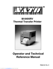 SATO M-8400RV Operator And Technical Reference Manual