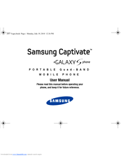 Samsung Galaxy S Captivate User Manual