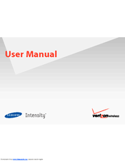 Samsung Intensity User Manual