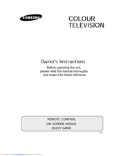 Samsung CB21M16 Owner's Instructions Manual