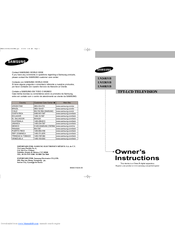 Samsung LN40M51BD Owner's Instructions Manual