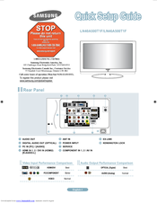 Samsung LN40A500 Quick Setup Manual