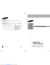 Samsung LNT4042H Owner's Instructions Manual