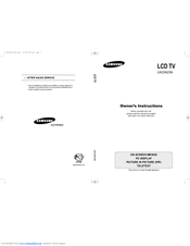 Samsung LW22N23N Owner's Instructions Manual