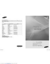 Samsung PL-50A650 User Manual