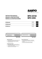 Sanyo MPX-CD163 Instruction Manual