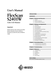 EIZO FlexScan S2401W User Manual