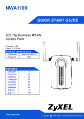 ZyXEL Communications NWA-1100 -  V1.00 Quick Start Manual