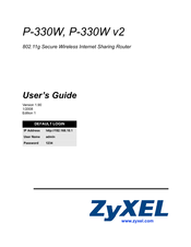 ZyXEL Communications P-330W - V1.90 User Manual