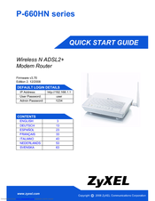 ZyXEL Communications P-660HN series Quick Start Manual