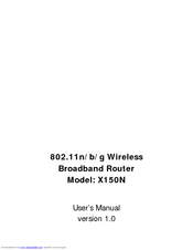 ZyXEL Communications X150N - V1.0 User Manual