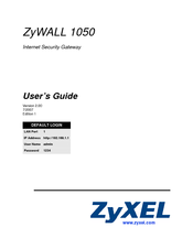 ZyXEL Communications ZYWALL 1050 - V2.00 EDITION 1 User Manual