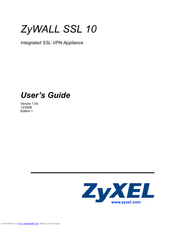 ZyXEL Communications ZyWALL SSL 10 User Manual