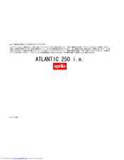 APRILIA Atlantic 250 i.e. Manual