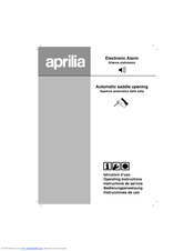 APRILIA ELECTRONIC ALARM - 2007-2008 Manual