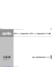 APRILIA ETV MILLE CAPONORD ABS - 2003 Manual