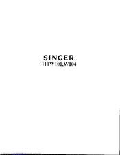 SINGER 111W101 Instructions For Using And Adjusting