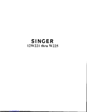 SINGER 12W222 Manual