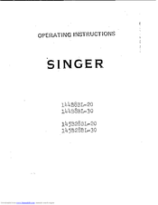 SINGER 145B28BL-20 Operating Instructions Manual