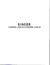 SINGER 145B28BL39 Operating Instructions Manual