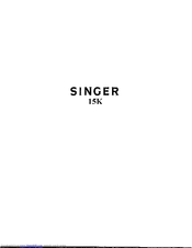 SINGER 15K - MANUAL 2 Manual
