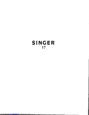 SINGER 17-1 Manual