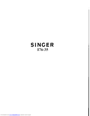 SINGER 176-35 Instructions For Using And Adjusting