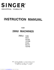 SINGER 299U1350 Instruction Manual