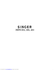 SINGER 300W201 Instruction