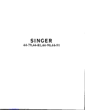 SINGER 44-79 Instructions For Using Manual