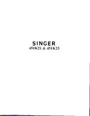 SINGER 451K2 Manual