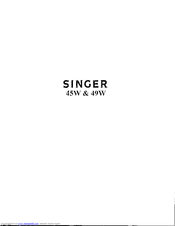 SINGER 49W Instructions For Using And Adjusting