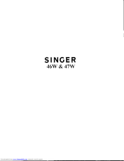 SINGER 46W52 Instructions For Using And Adjusting