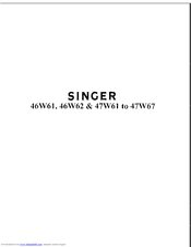 SINGER 47W67 Instructions For Using And Adjusting
