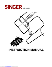 SINGER 4830 Instruction Manual