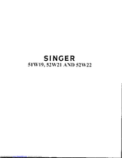 SINGER 51W19 Instructions For Using And Adjusting